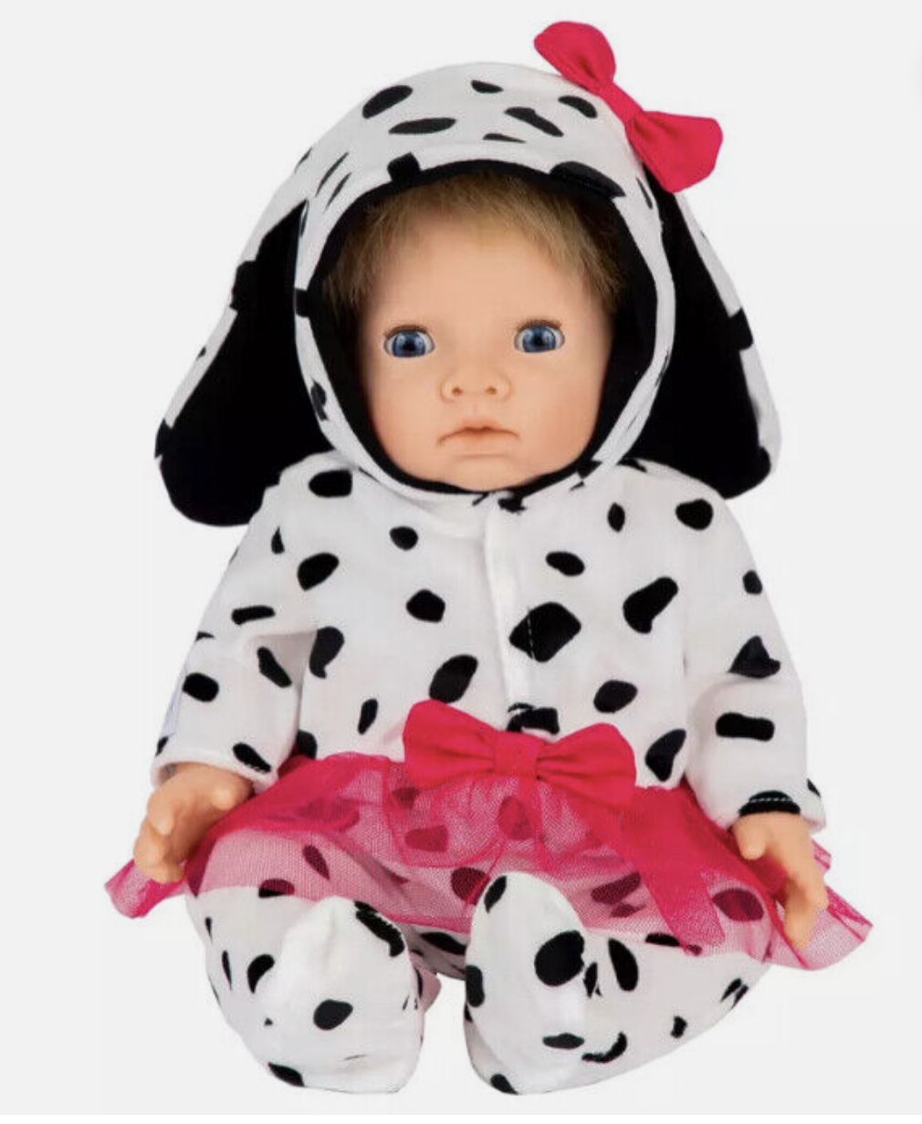 Chad Valley Tiny Treasures Dalmatian All In One Outfit Toy For Doll Sussexhomestore