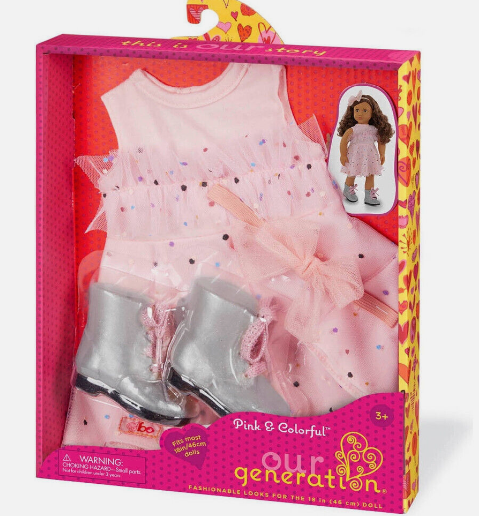 Our Generation Pink & Colourful Outfit