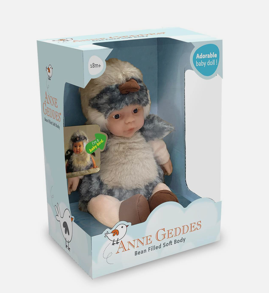 Anne Geddes 9 inch Baby Bird Doll - Bean Filled Soft Body Collection