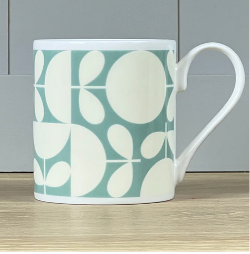 Orla Kiely Patchwork Stem Mug 300ml Aqua