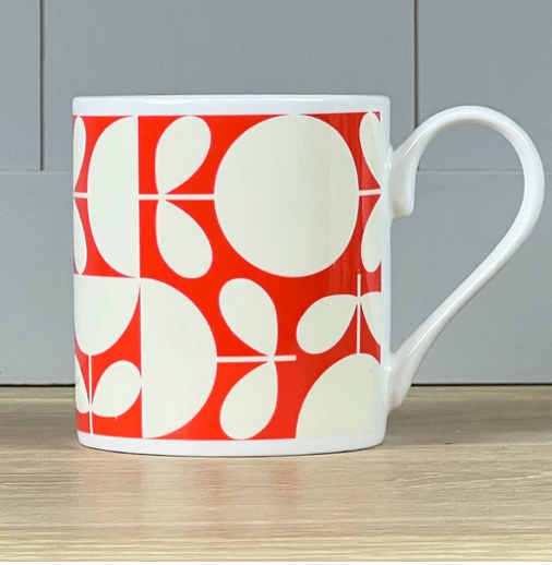Orla Kiely Patchwork Stem Mug 300ml Orange