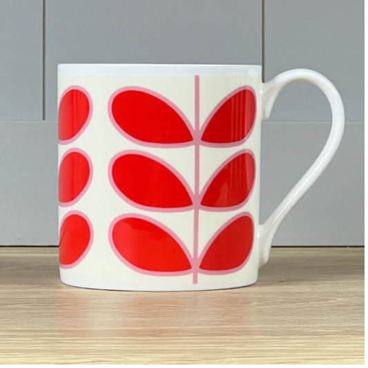 Orla Kiely Linear Stem Red Big  Mug 350ml