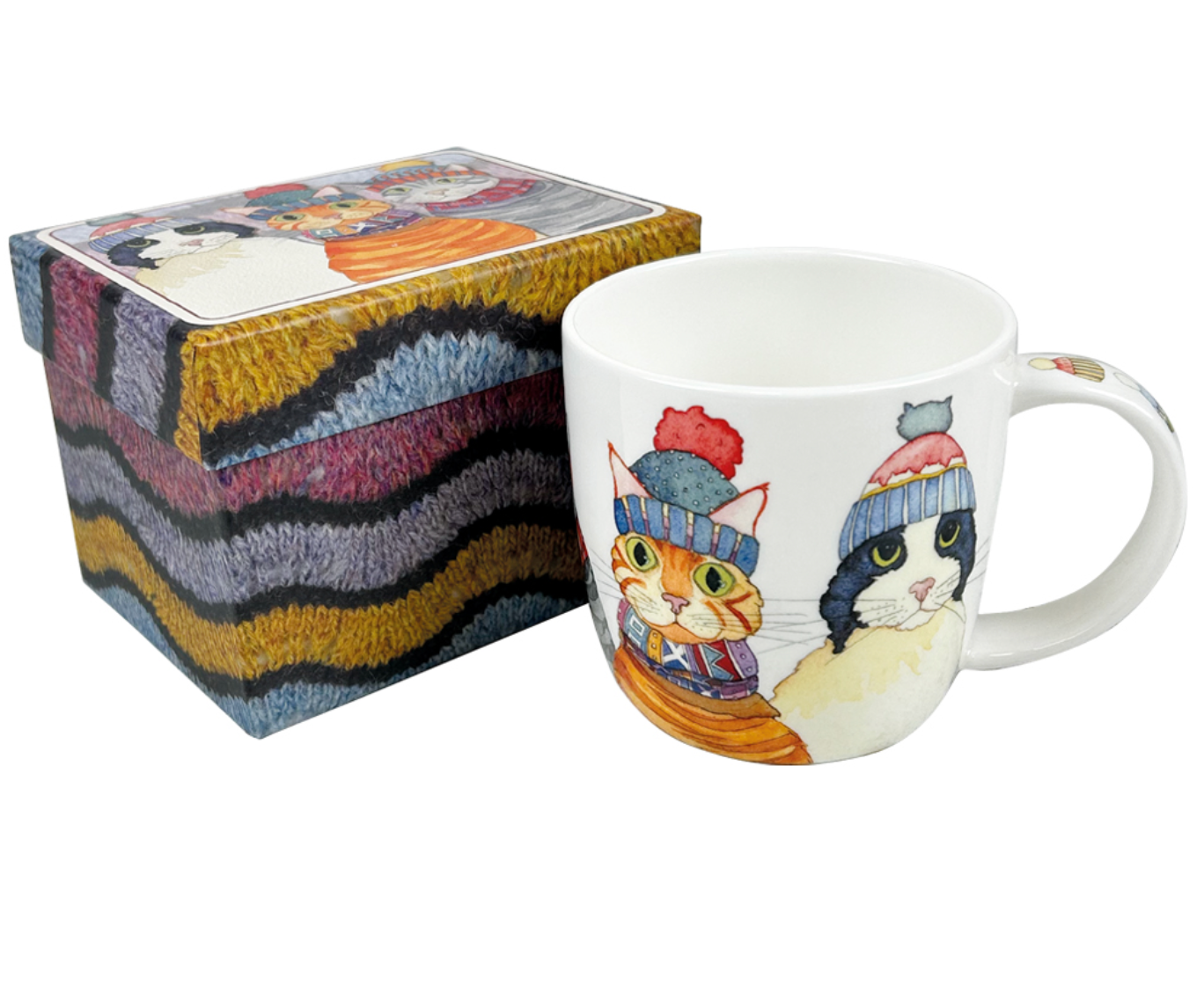 EMMA BALL CATS IN HATS BONE CHINA MUG WITH GIFT BOX
