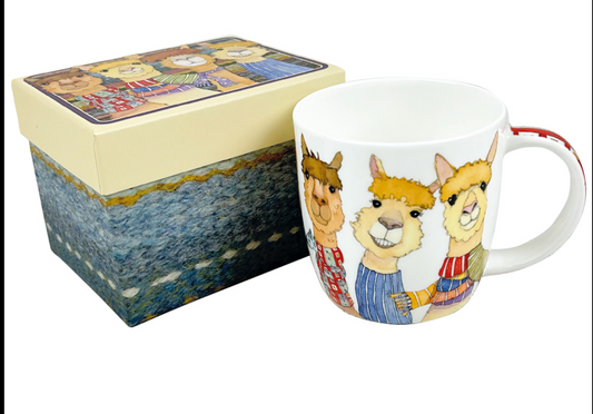 EMMA BALL HAPPY ALPACAS BONE CHINA MUG WITH GIFT BOX