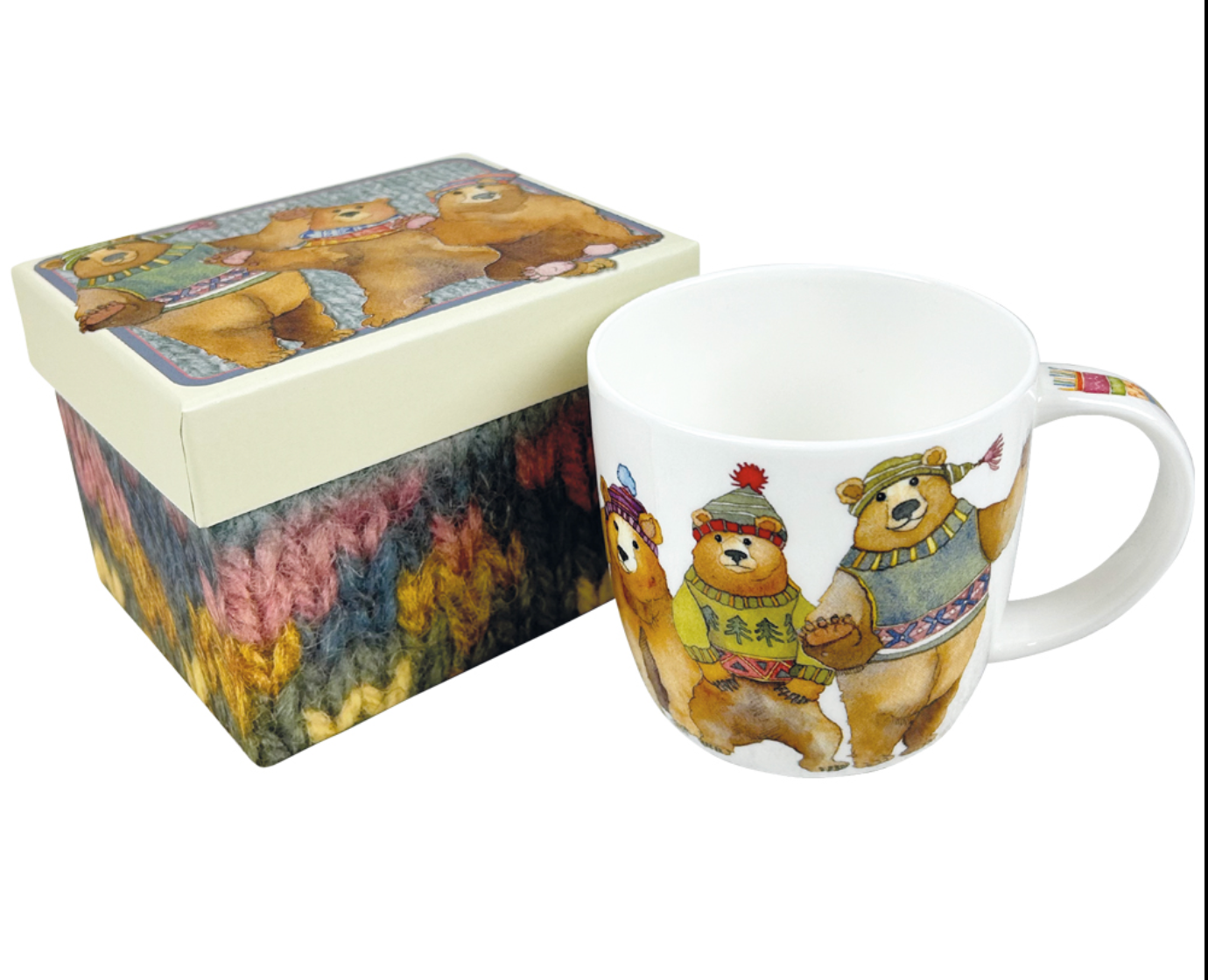 EMMA BALL WOOLLY BEARS BONE CHINA MUG WITH GIFT BOX