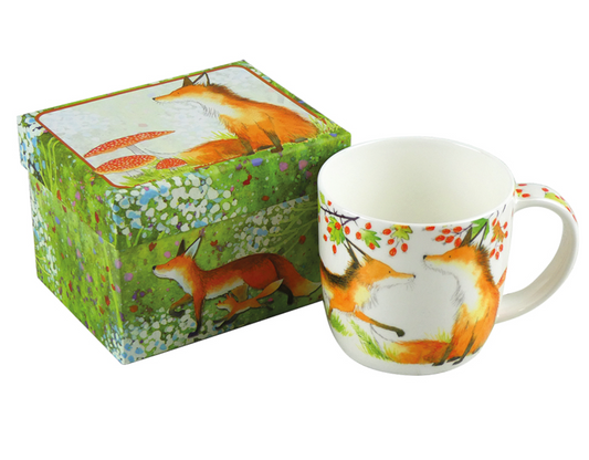 EMMA BALL FOXES BONE CHINA MUG WITH GIFT BOX