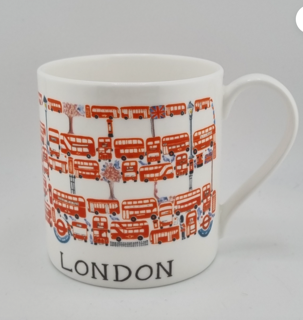 Louise Tate London Bus Mug 350ml