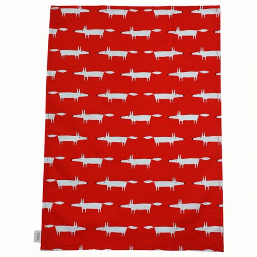 Scion Living Tea Towel Mr Fox Twin Pack - Red