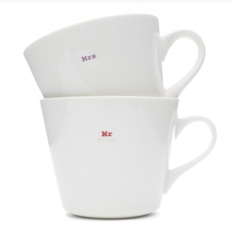 Keith Brymer Jones Mr and Mrs Medium Bucket Mug Set 350ml