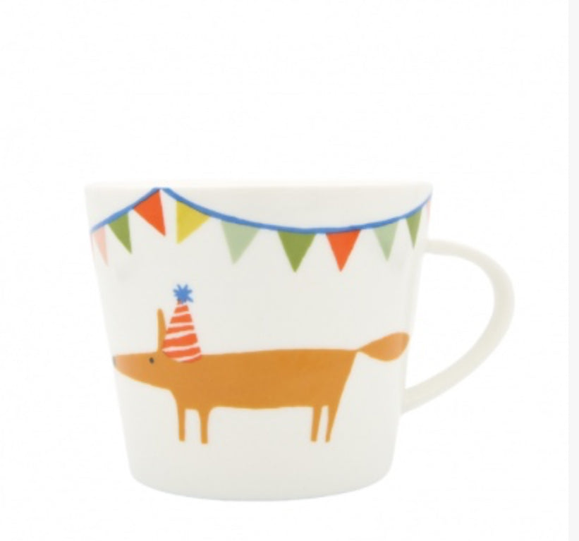 Scion Living Mug Mr Fox - 10th Anniversary Party Hat 350ml Standard Mug