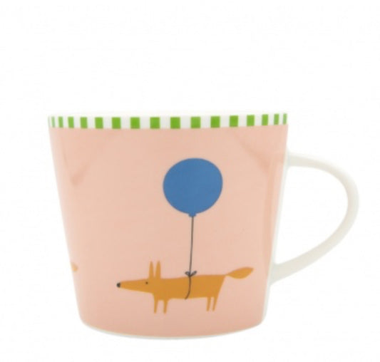 Scion Living Mug Mr Fox - 10th Anniversary Balloon Pink 350ml Standard Mug