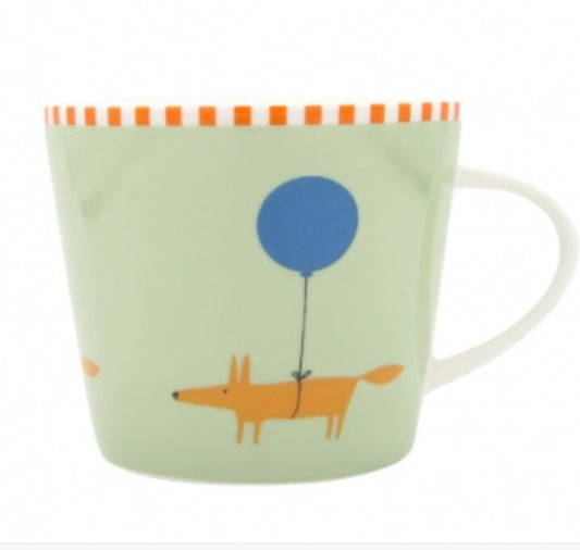 Scion Living Mug Mr Fox - 10th Anniversary Balloon Green 350ml Standard Mug