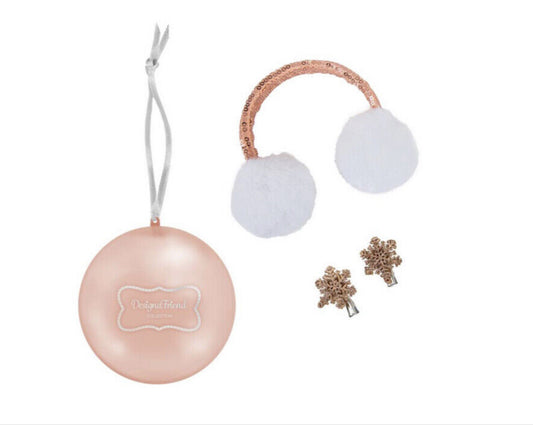 Designafriend Christmas Bauble Outfit - Surprise Rose Gold Christmas Gift Set