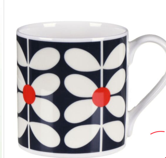 Orla Kiely Sixties Stem Navy 350 ml Mug