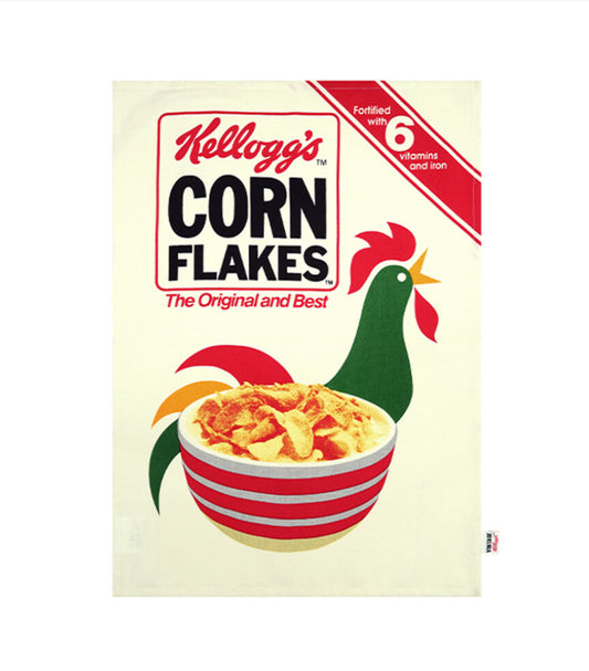 Vintage Kelloggs Tea Towel - Cornflakes Cockerel