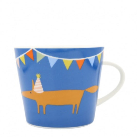 Scion Living Mug Mr Fox - 10th Anniversary Party Hat Denim 350ml Standard Mug