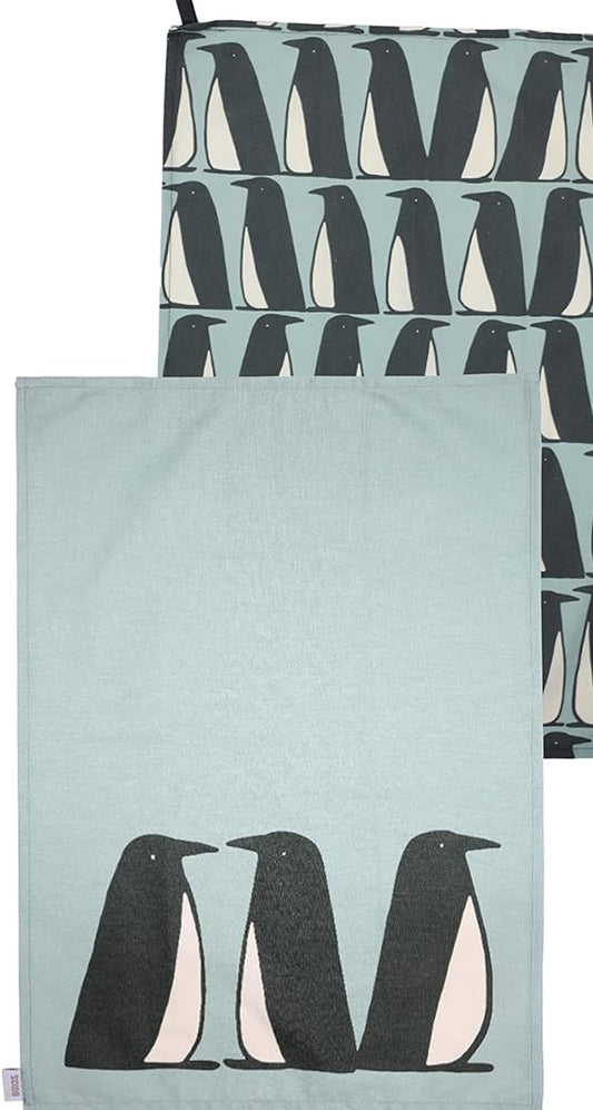 Scion Living Tea Towels Pedro Penguin Twin Pack - Ice