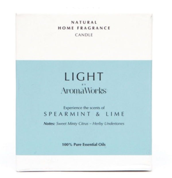 AromaWorks Light Range Spearmint & Lime 30cl Candle