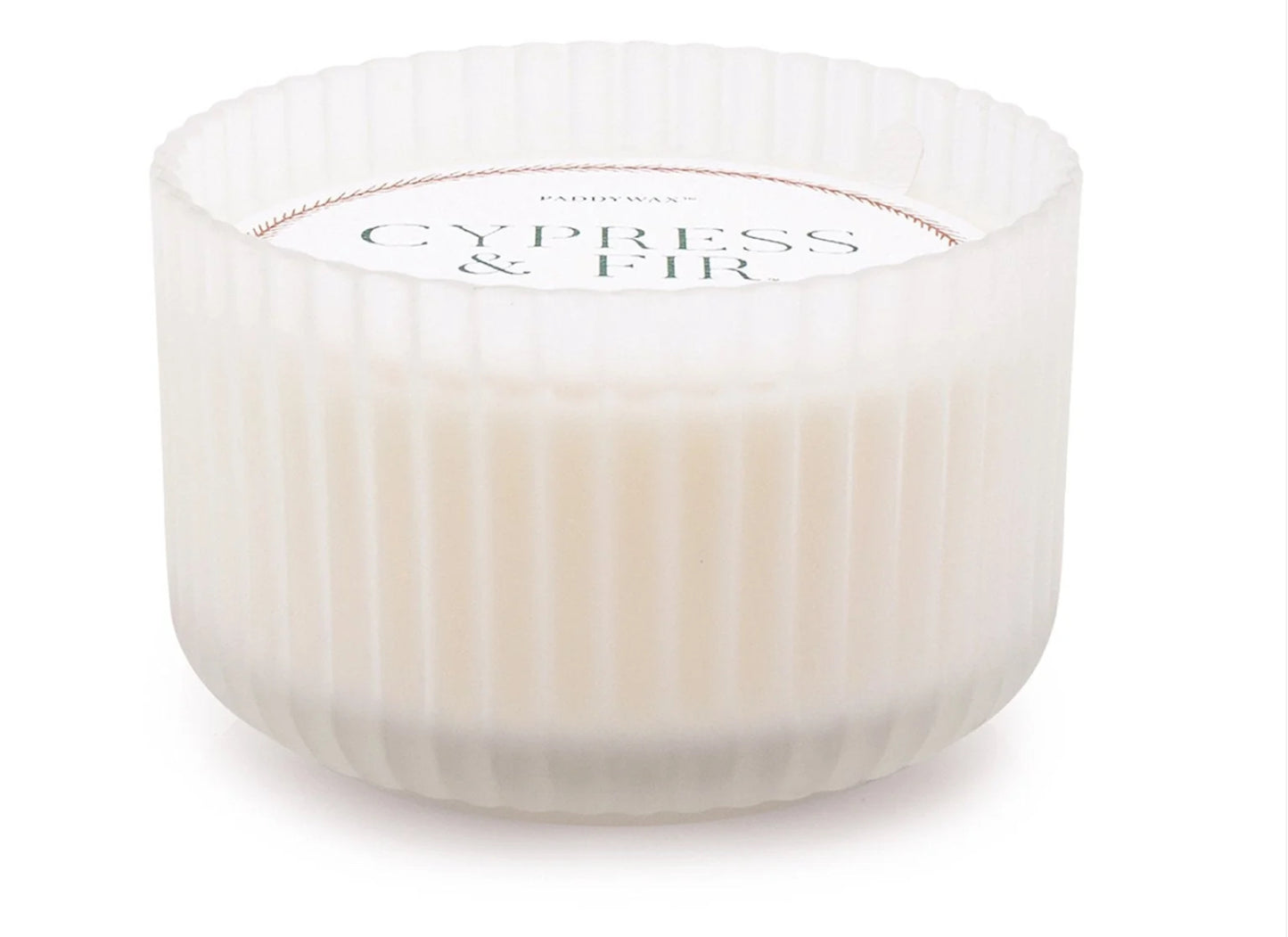 Paddywax Cypress & Fir 425g Triple Wick Candle in Frosted Glass