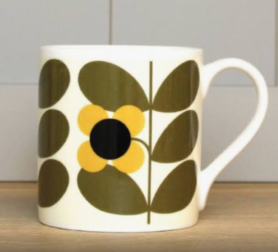 Orla Kiely Stem Bloom Yellow Mug 350ml