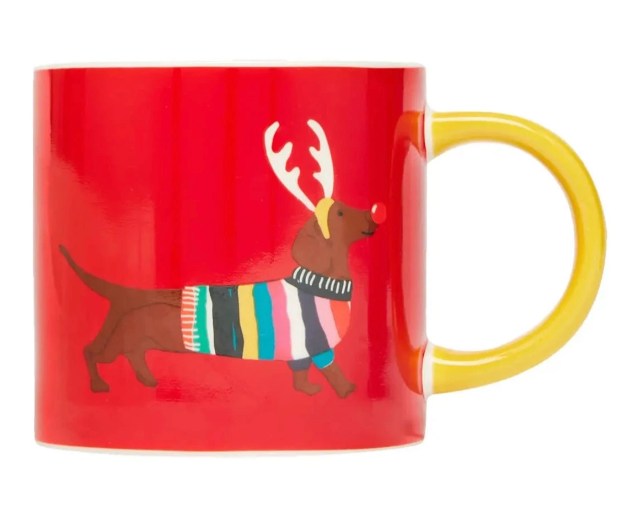 Joules Festive Dachshund Mug