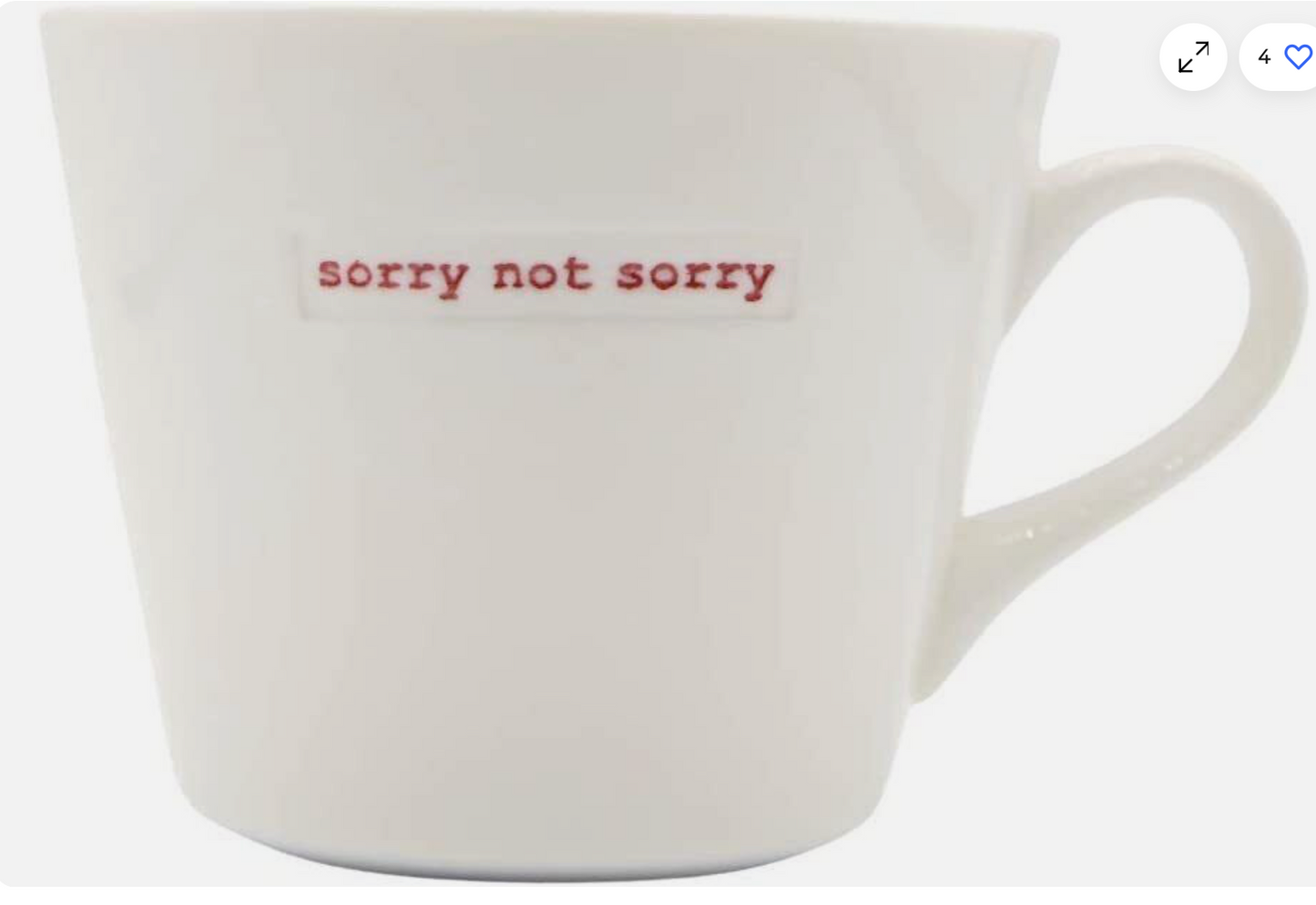 Keith Brymer Sorry Not Sorry Medium Bucket Mug 350ml