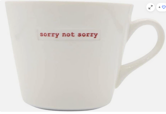 Keith Brymer Sorry Not Sorry Medium Bucket Mug 350ml