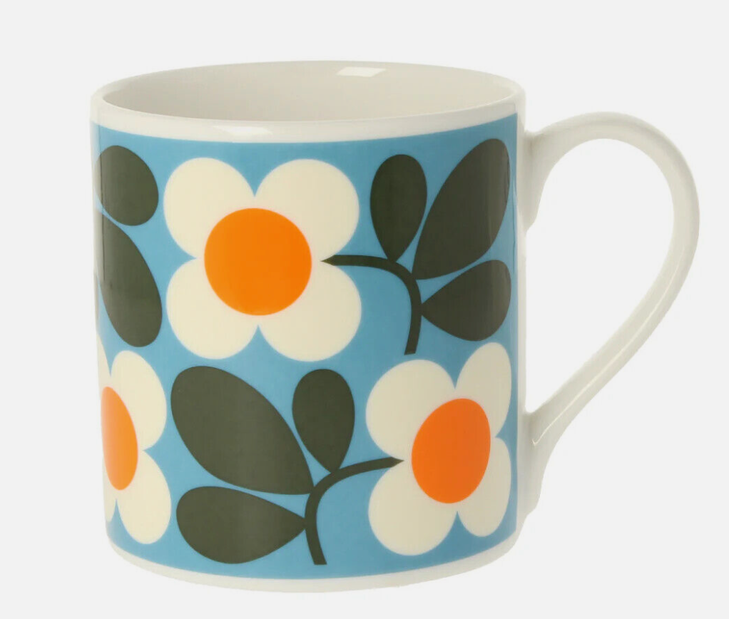 Orla Kiely Floret Turquoise Mug 350ml