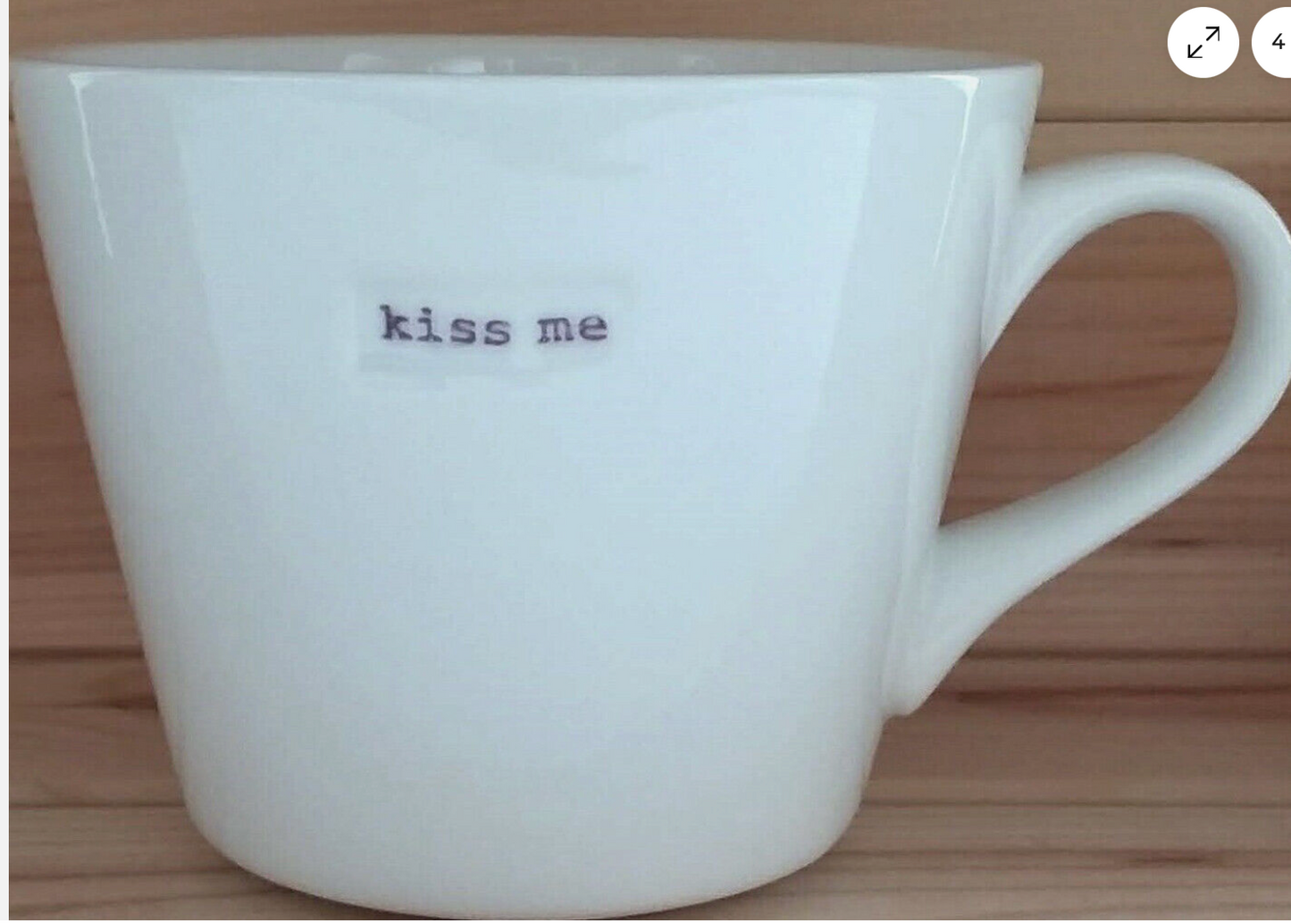 Keith Brymer Kiss Me Medium Bucket Mug 350ml