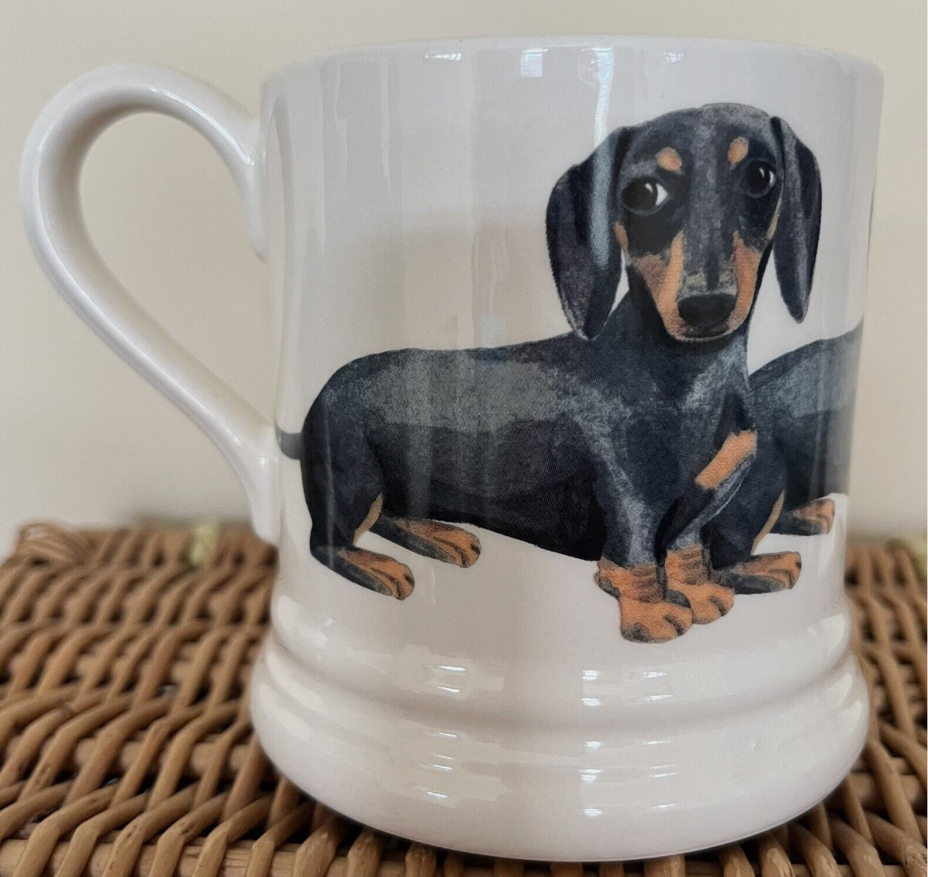 Emma Bridgewater Dachshund Dark Coat 1/2 Pint Mug