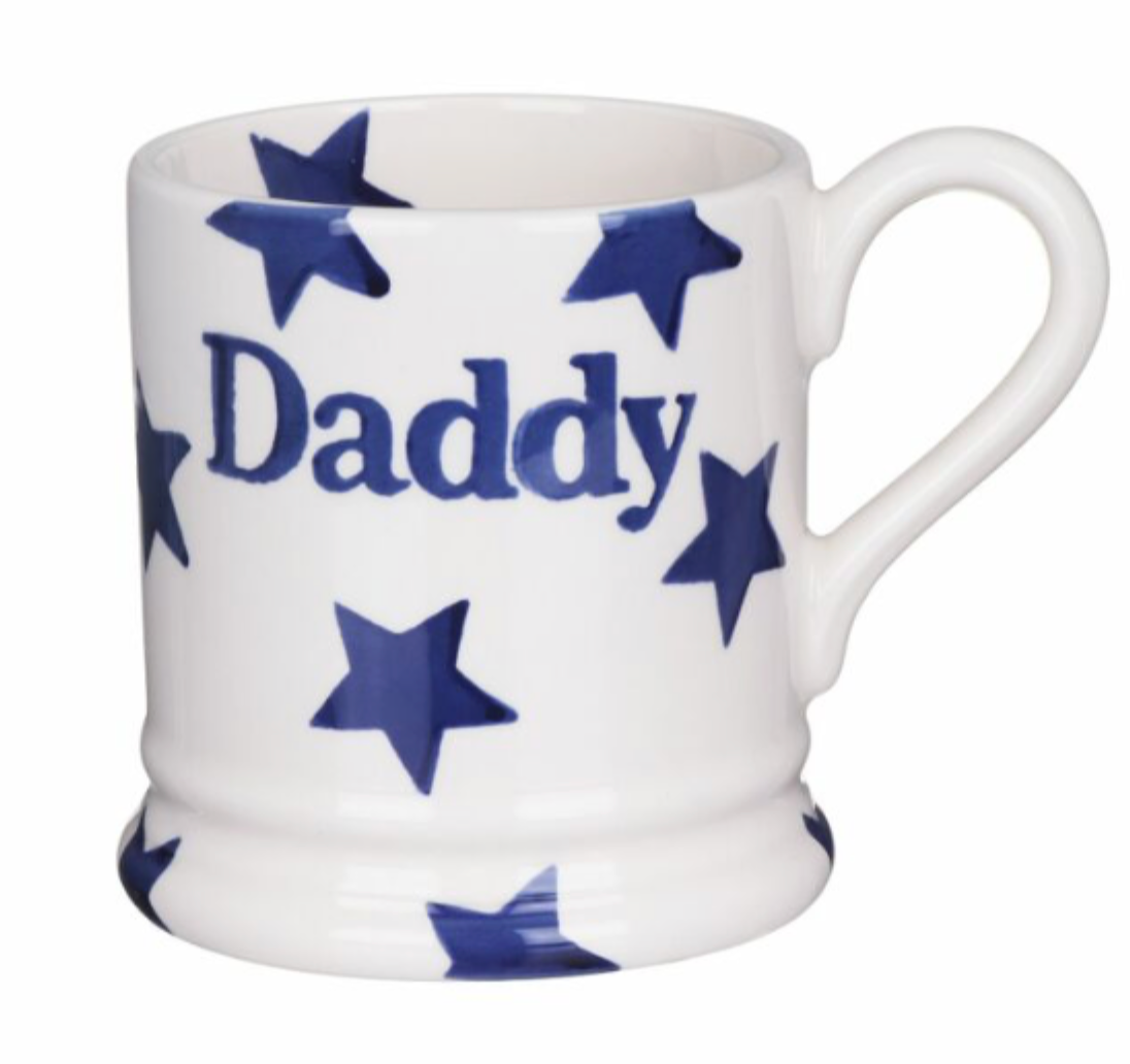 Emma Bridgewater Blue Star Daddy 1/2 Pint Mug