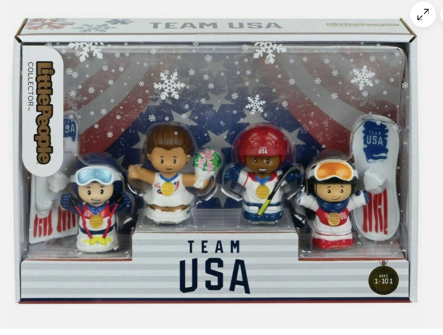 Fisher-Price Little People Collector TEAM USA WINTER OLYMPICS 4 Figure Set