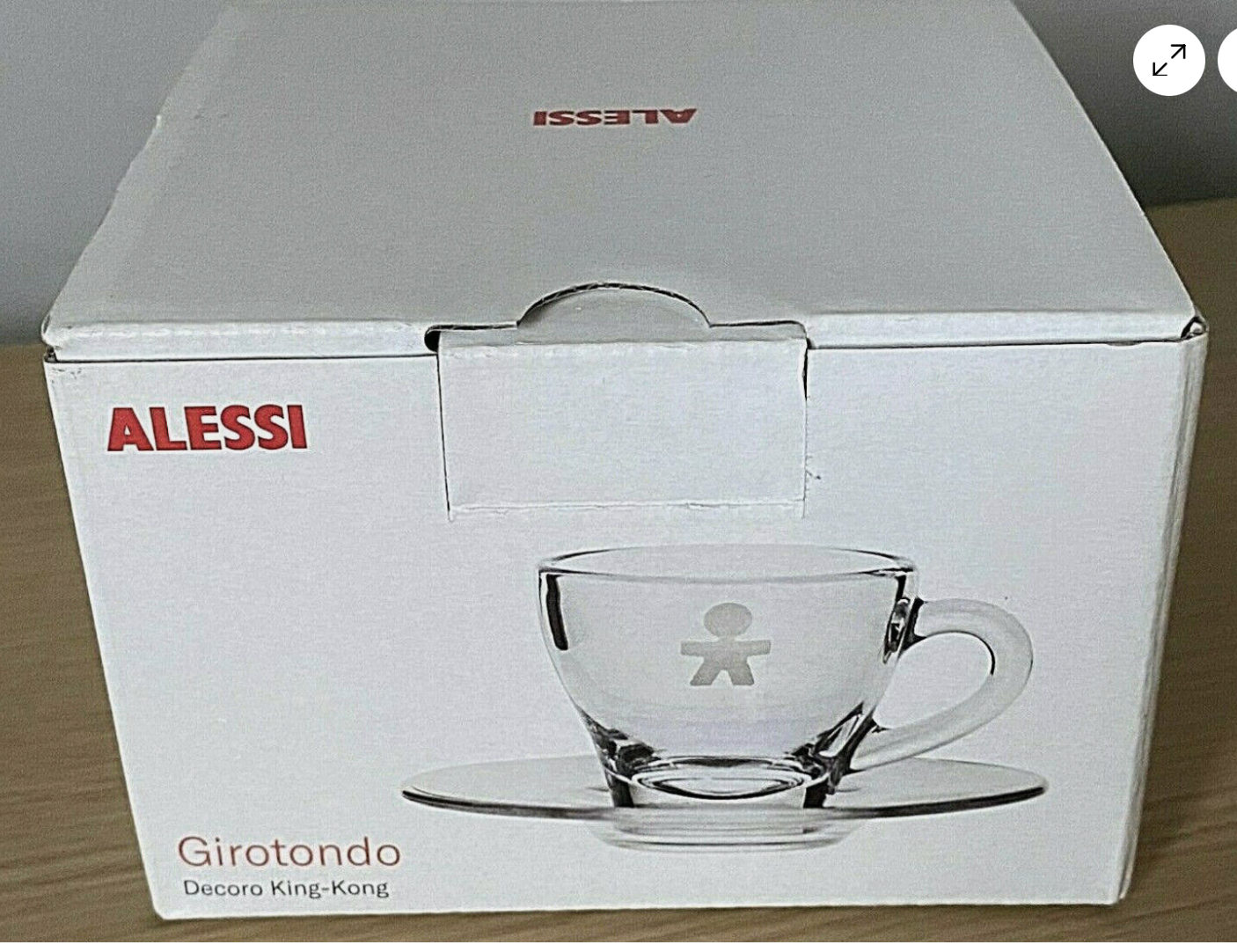 ALESSI Girotondo Glass Cup & Saucer