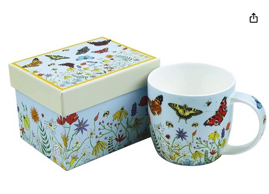 Butterflies Bone China Mug in Gift Box