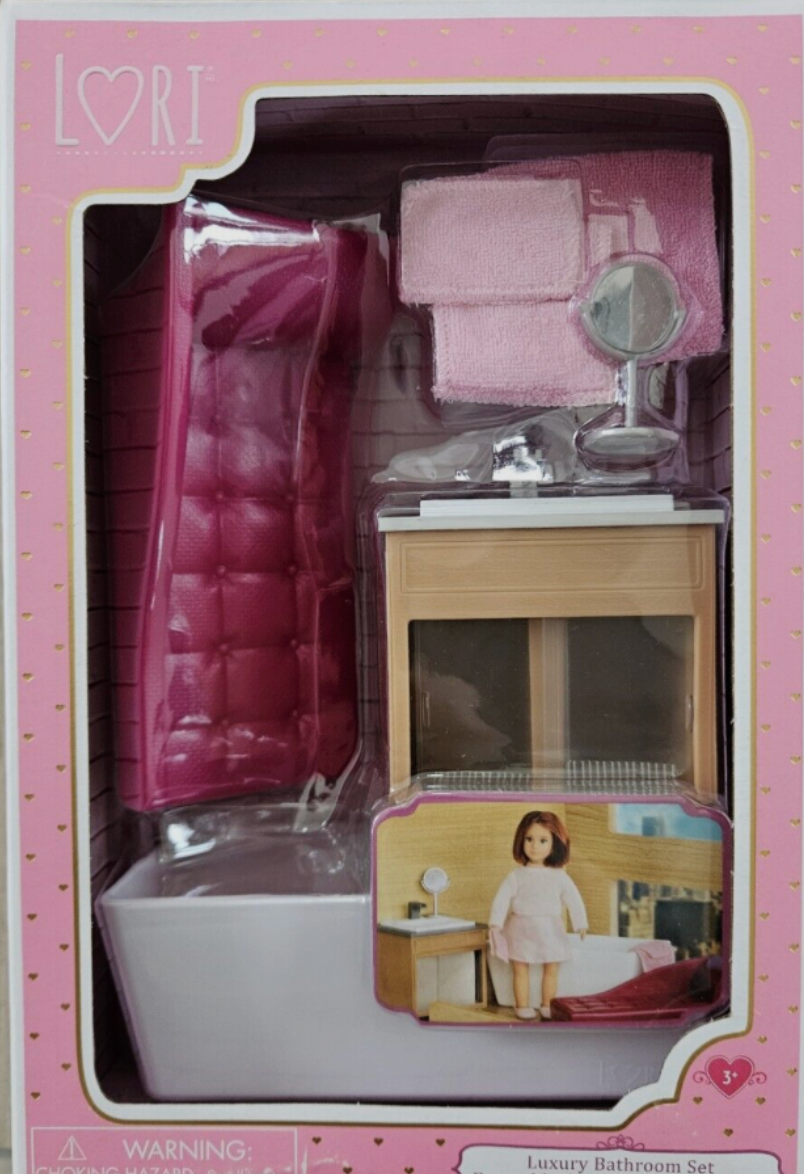 Lori Cozy Bathroom Set for  Lori mini doll collection