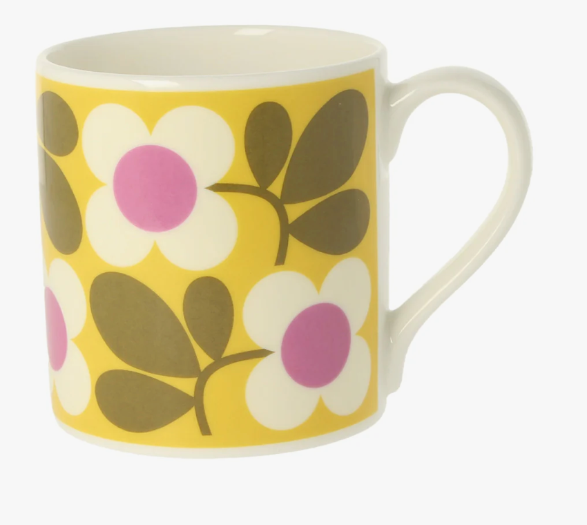 Orla Kiely Floret Yellow Mug 350ml
