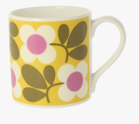 Orla Kiely Floret Yellow Mug 350ml