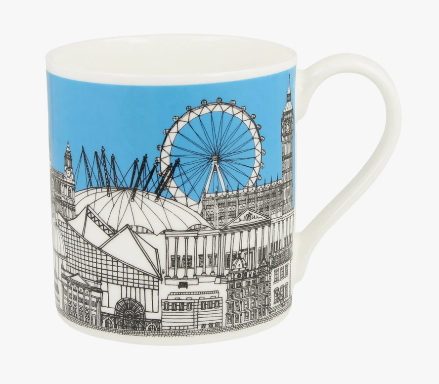 East End Prints London Buildings Mug - Sky Blue 350ml
