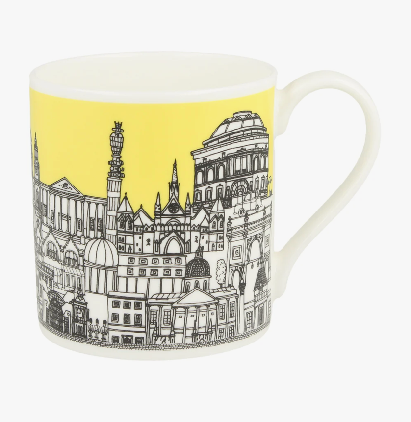 East End Prints London Buildings Mug Yellow 350ml