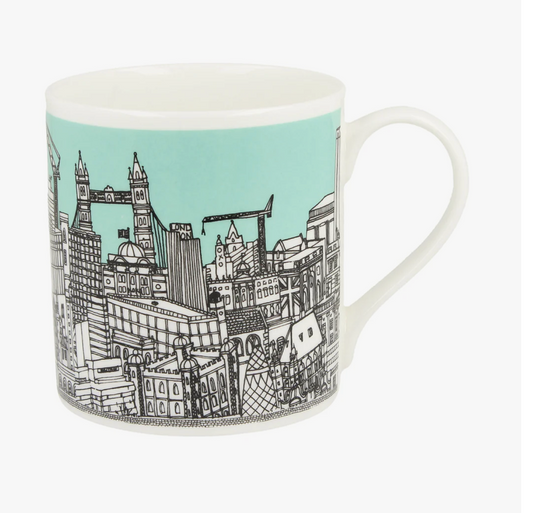 East End Prints London Buildings Mug Mint Green 350ml
