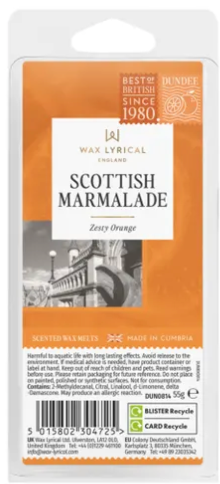 Wax Lyrical Scottish Marmalade Zesty Orange Wax Melts