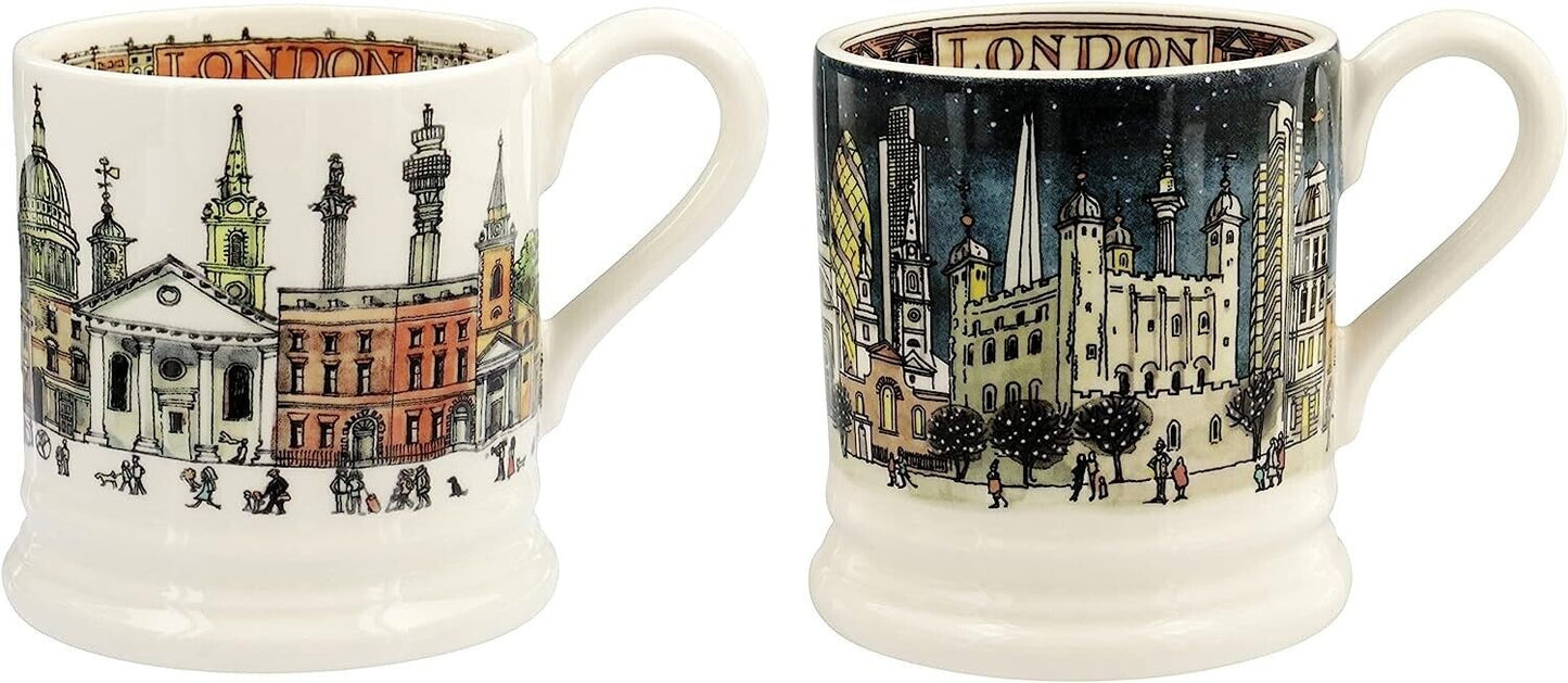 Emma Bridgewater Cities of Dreams London Set of 2 Boxed 1/2 Pint Mugs