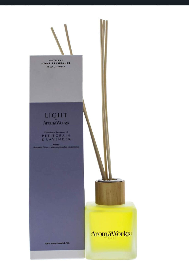 AromaWorks Light Petitgrain and Lavender Reed Diffuser 100ml