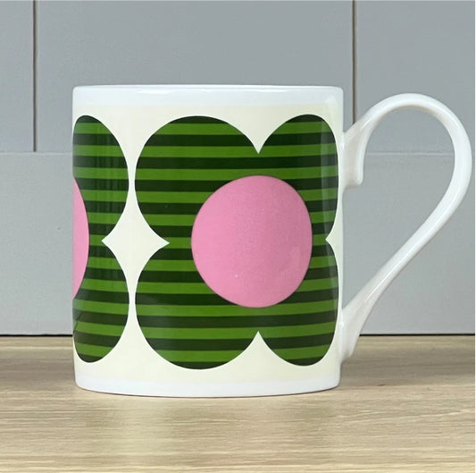 Orla Kiely Striped Flower Green Mug 300ml