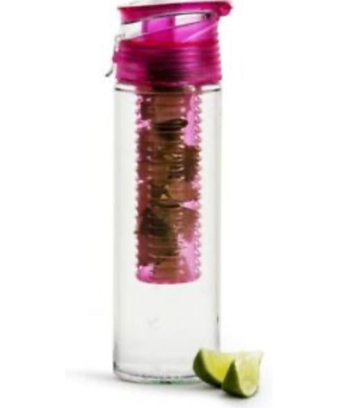 Sagaform Fresh bottle with fruit piston pink