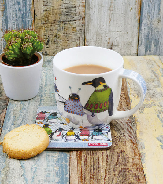 PENGUINS IN PULLOVERS BONE CHINA MUG WITH GIFT BOX