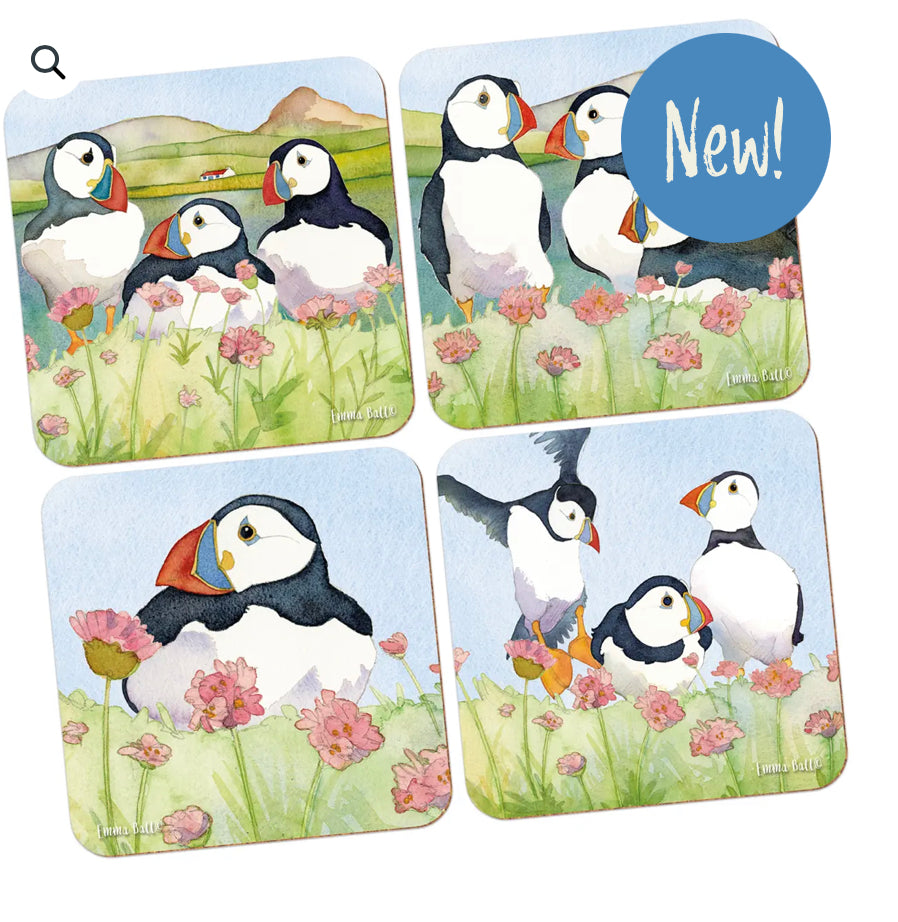 SEA THRIFT ASSORTED PACKED COASTERS (4PACK)