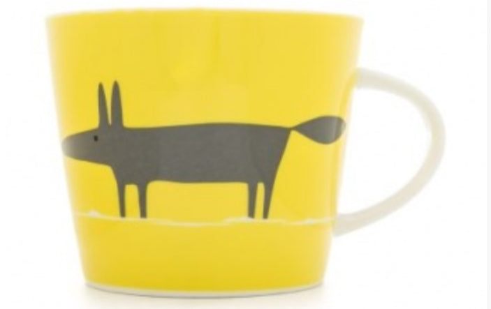 Scion Living Mug Mr Fox - Yellow & Charcoal Standard Mug 350ml