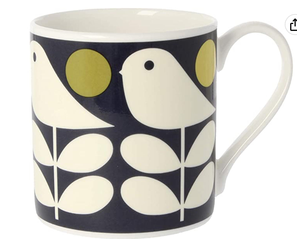 Orla Kiely Early Bird Dark Navy Big Mug