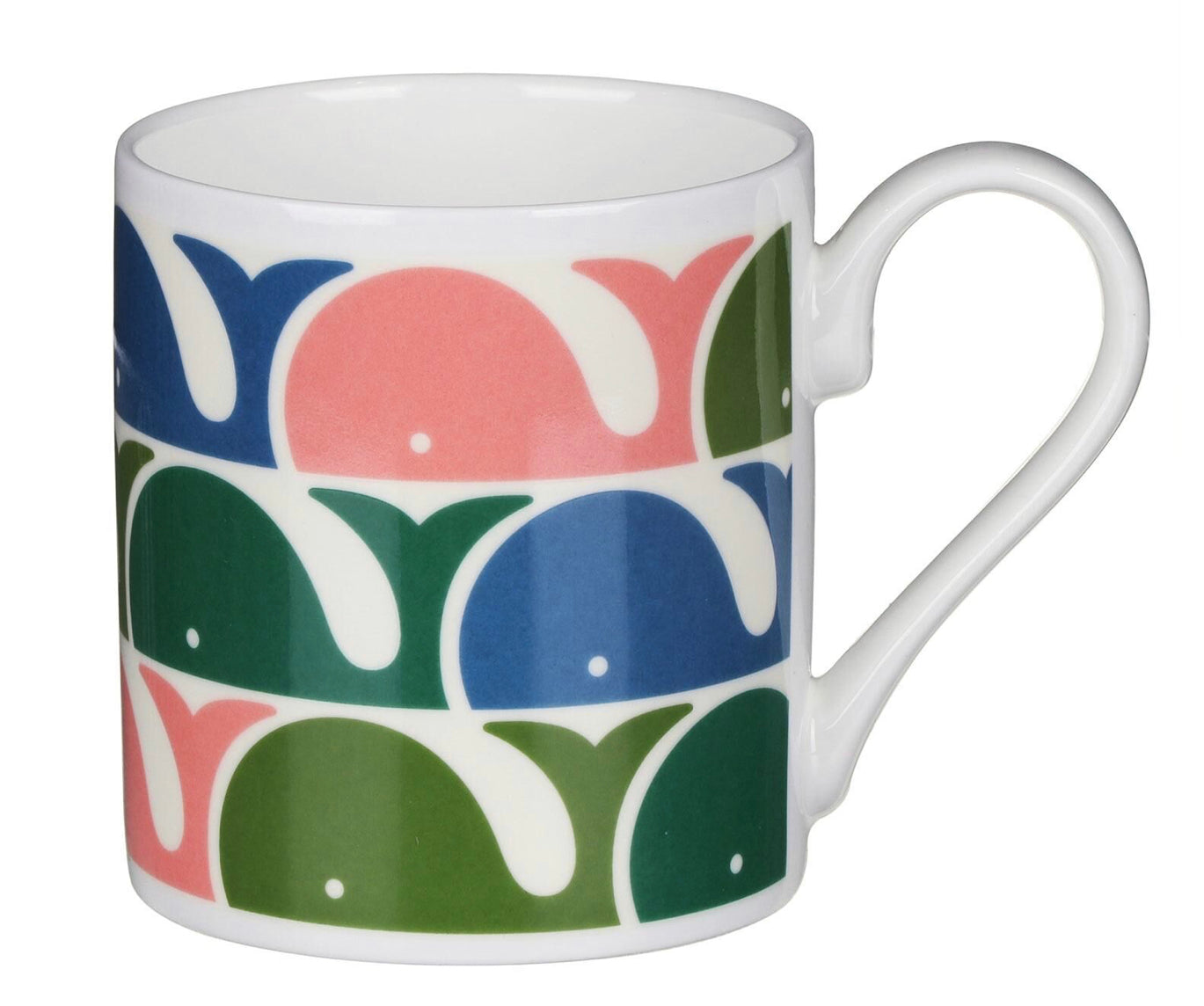 Orla Kiely Pink Whale Print Standard Mug